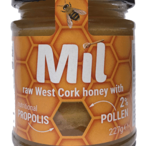 Raw Honey jar with 2% Pollen